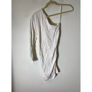 IRO White One Shoulder Mini Dress Sz S